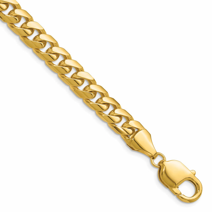 10K Yellow Gold 8.0mm Solid Miami Cuban Chain Bracelet 8.5 Inch