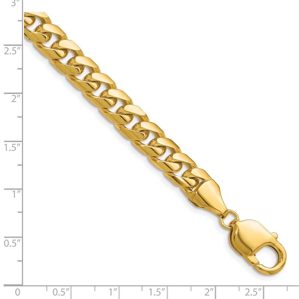 10K Yellow Gold 8.0mm Solid Miami Cuban Chain Bracelet 8.5 Inch