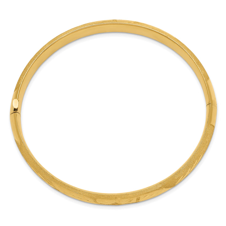 10K Yellow Gold 8 mm D.C. Polished Hinged Bangle