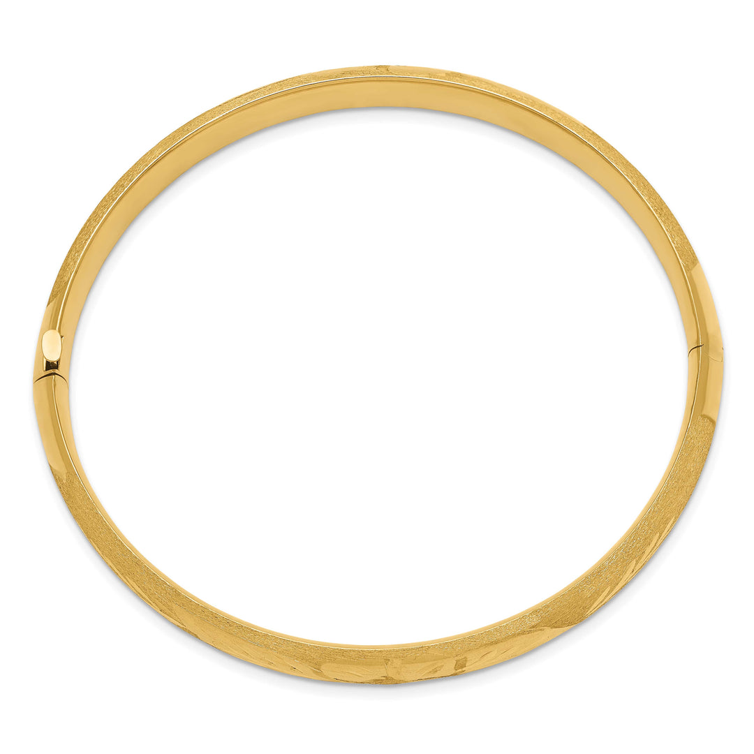 10K Yellow Gold 8 mm D.C. Polished Hinged Bangle