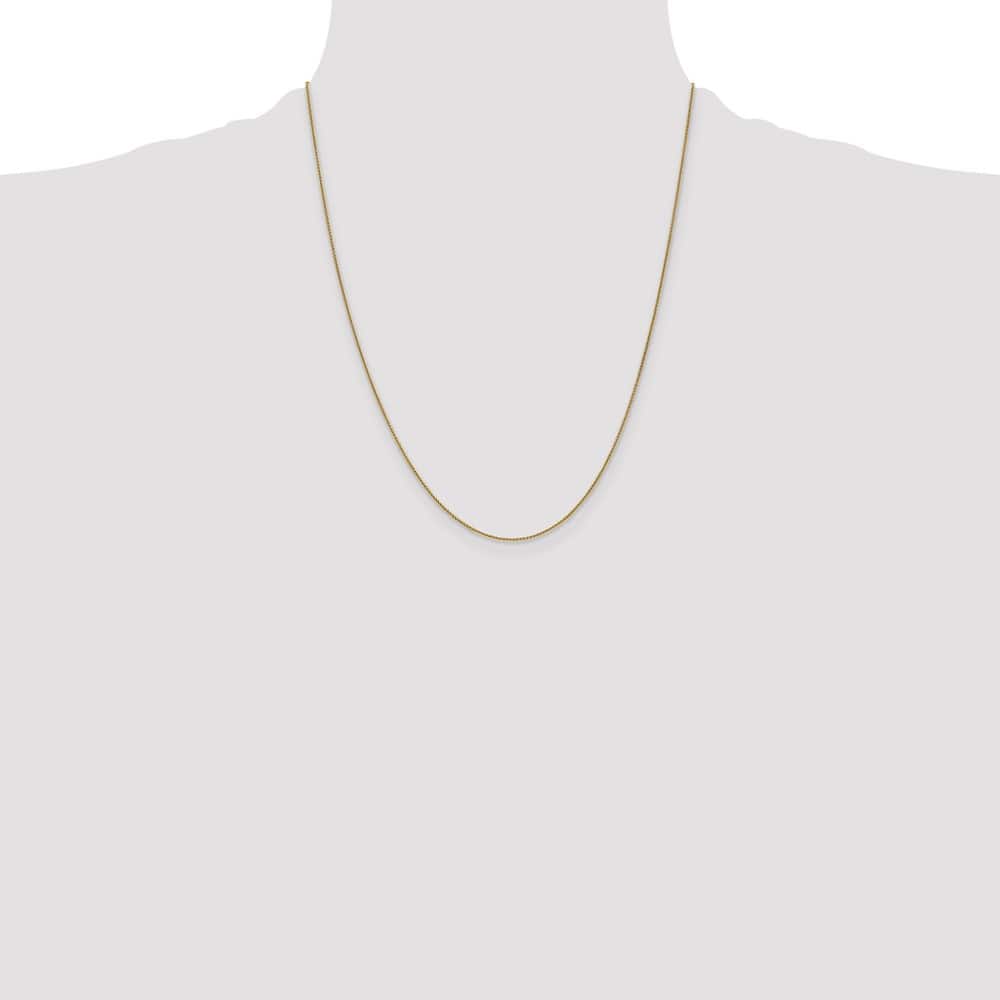 10K Yellow Gold .85mm Spiga Chain Size 22