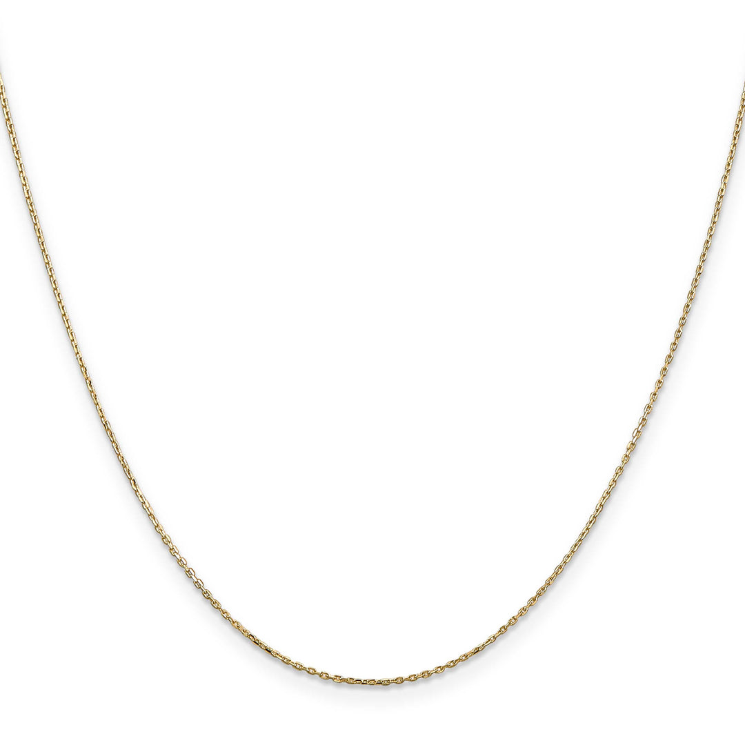 10K Yellow Gold .8mm D.C. Cable with Lobster Clasp Chain 14 Inch