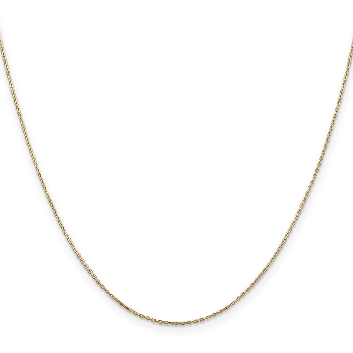 10K Yellow Gold .8mm D.C. Cable with Lobster Clasp Chain 14 Inch