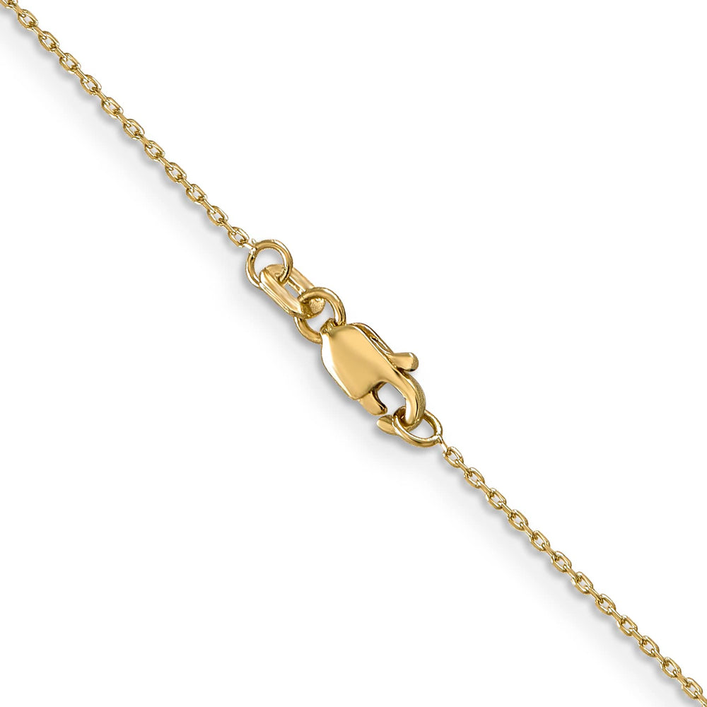 10K Yellow Gold .8mm D.C. Cable with Lobster Clasp Chain 14 Inch