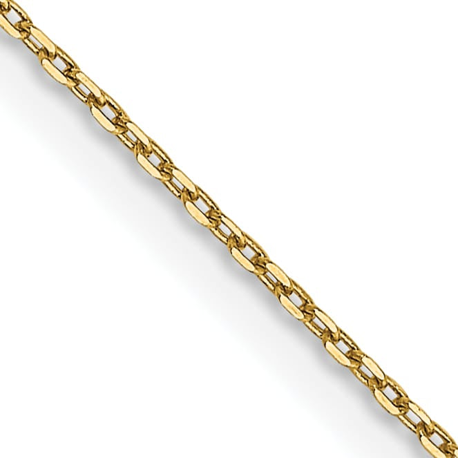 10K Yellow Gold .8mm D.C. Cable with Lobster Clasp Chain 14 Inch