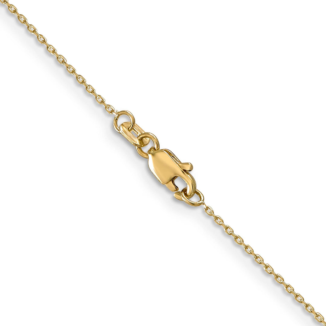 10K Yellow Gold .8mm D.C. Cable with Lobster Clasp Chain 14 Inch