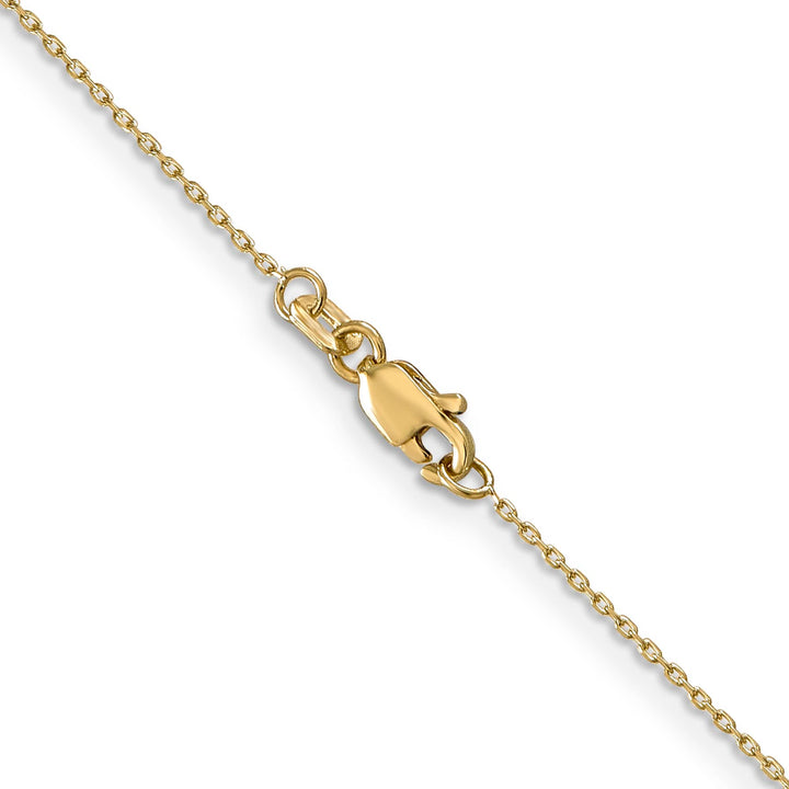 10K Yellow Gold .8mm D.C. Cable with Lobster Clasp Chain 14 Inch