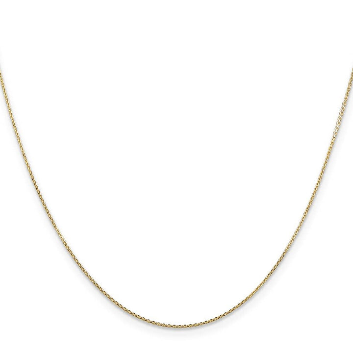 10K Yellow Gold .8mm D.C. Round Open Link Cable Chain