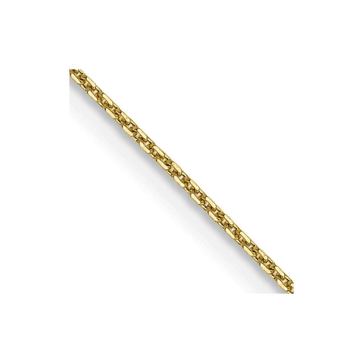 10K Yellow Gold .8mm D.C. Round Open Link Cable Chain