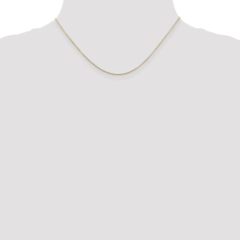 10K Yellow Gold .8mm D.C. Round Open Link Cable Chain Size 16