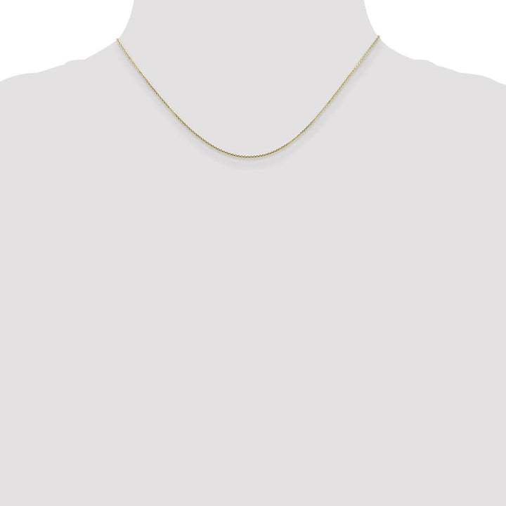 10K Yellow Gold .8mm D.C. Round Open Link Cable Chain Size 16
