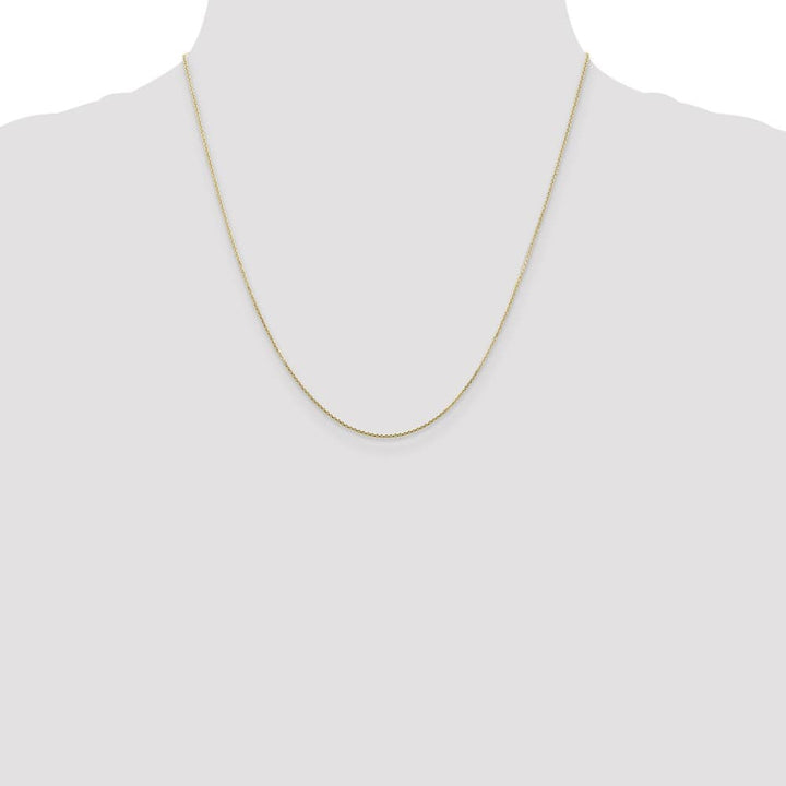 10K Yellow Gold .8mm D.C. Round Open Link Cable Chain Size 20