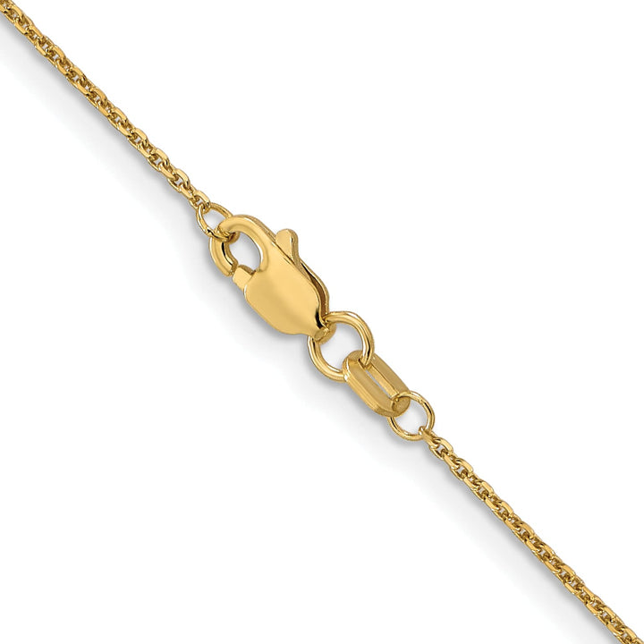 10K Yellow Gold .95mm D.C. Cable Chain Anklet 9 Inch