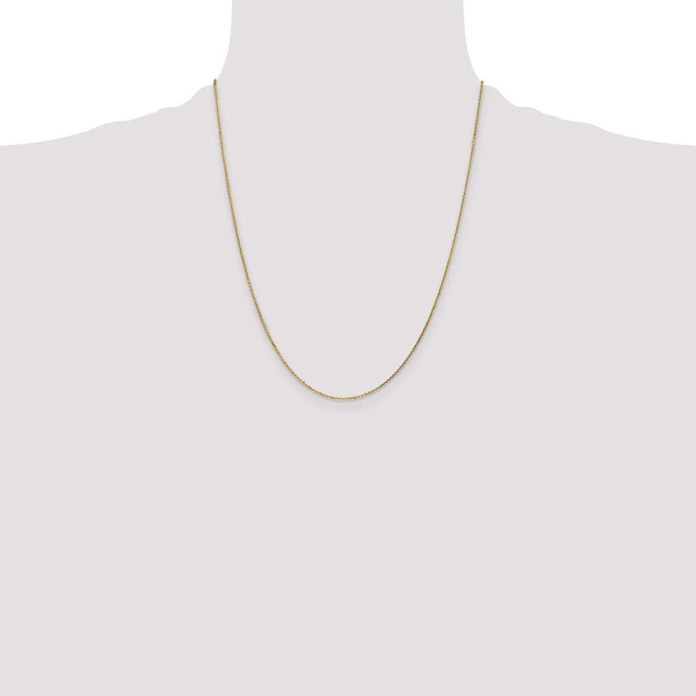 10K Yellow Gold .95mm D.C. Cable Chain Size 22