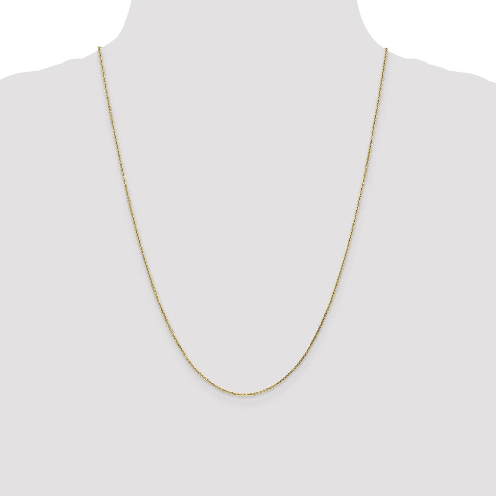 10K Yellow Gold .95mm D.C. Cable Chain Size 24