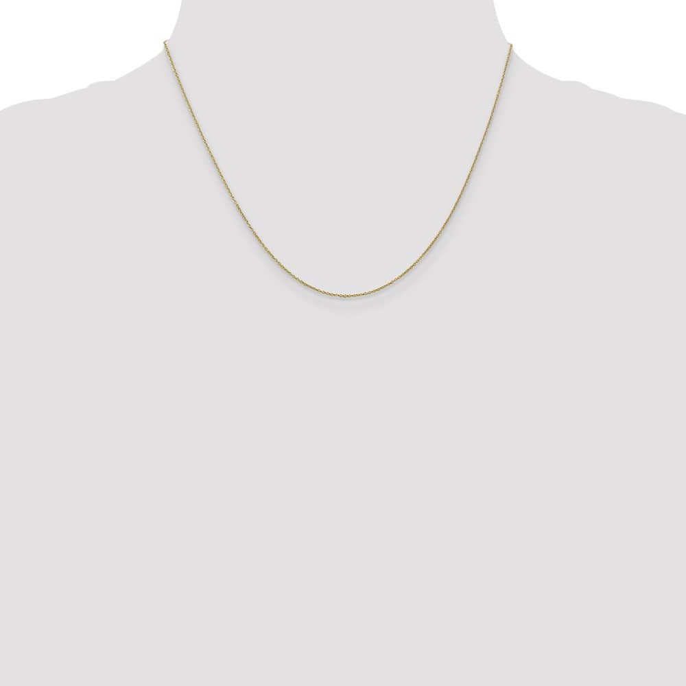 10K Yellow Gold .9mm Cable Chain Size 18