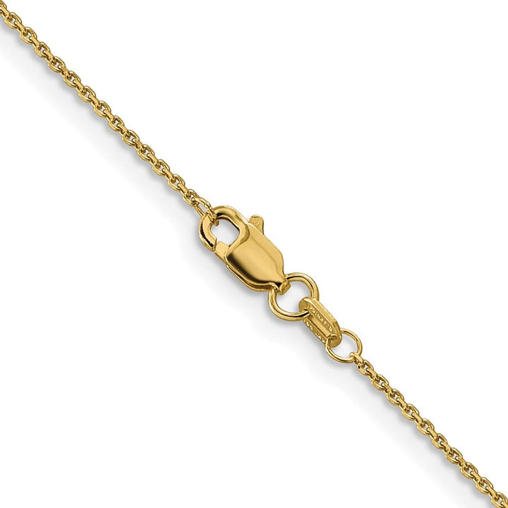 10K Yellow Gold .9mm D.C. Round Open Link Cable Chain