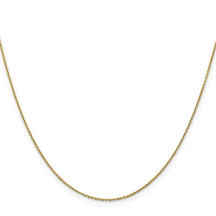 10K Yellow Gold .9mm D.C. Round Open Link Cable Chain