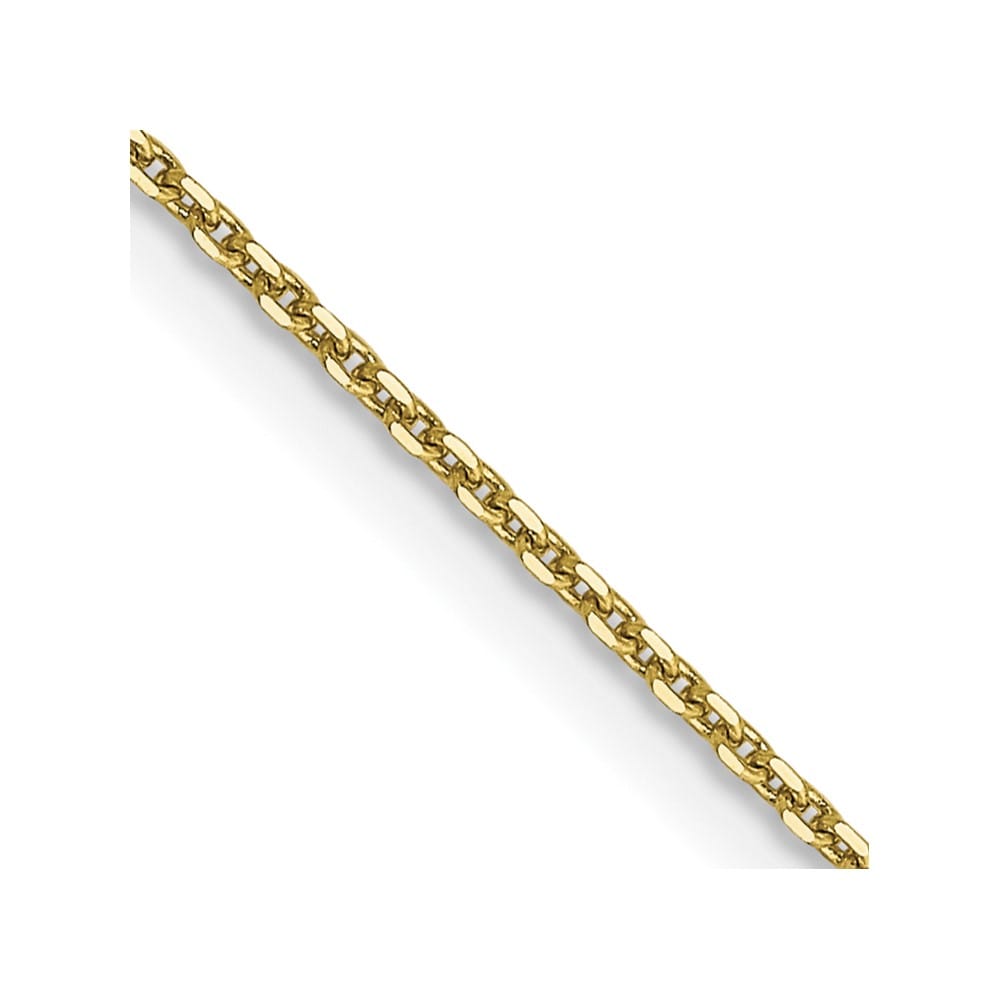 10K Yellow Gold .9mm D.C. Round Open Link Cable Chain