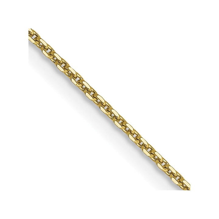 10K Yellow Gold .9mm D.C. Round Open Link Cable Chain