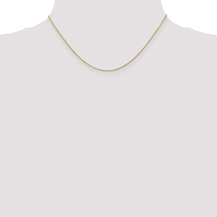 10K Yellow Gold .9mm D.C. Round Open Link Cable Chain Size 16