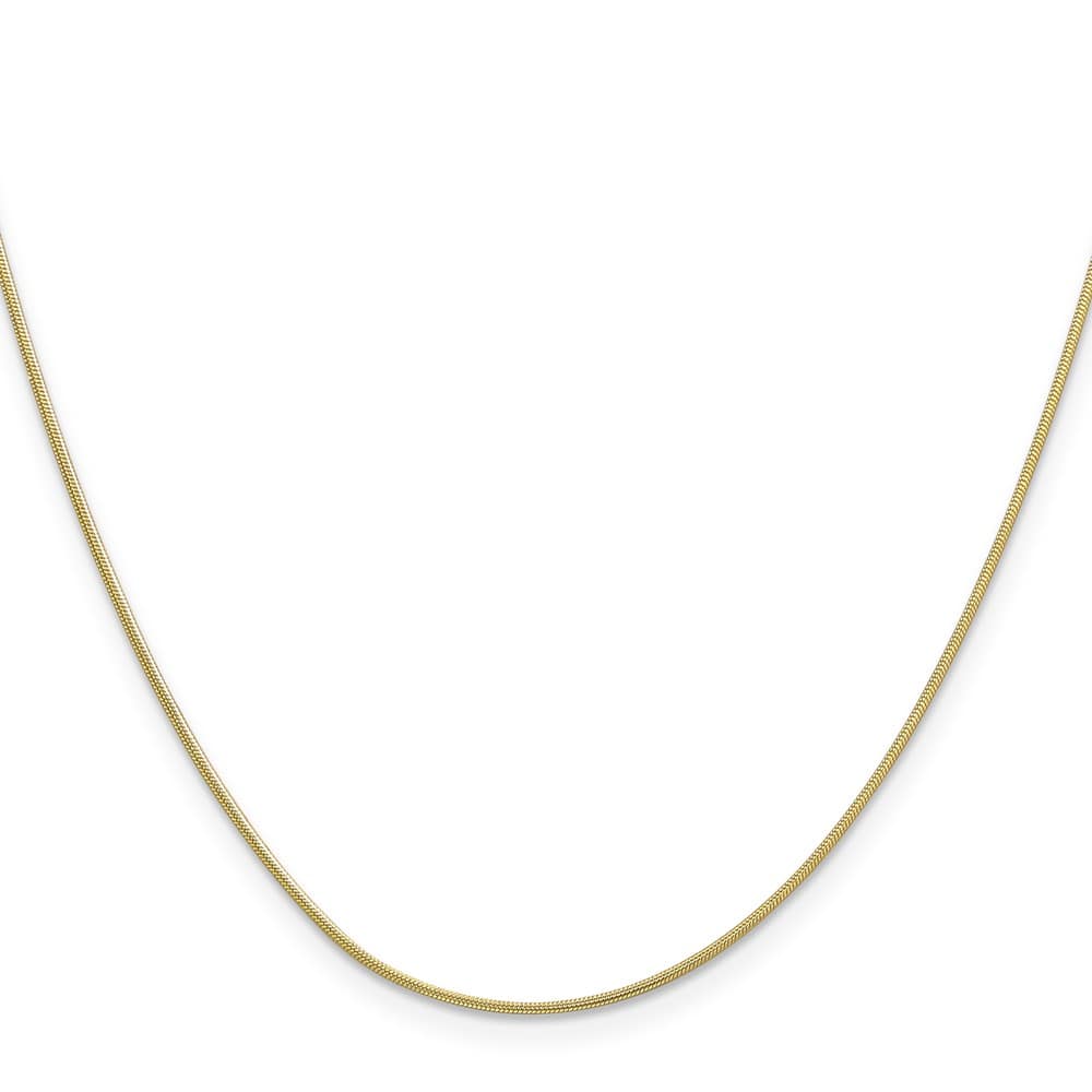 10K Yellow Gold .9mm Round Snake Chain