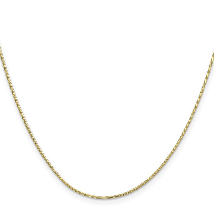 10K Yellow Gold .9mm Round Snake Chain