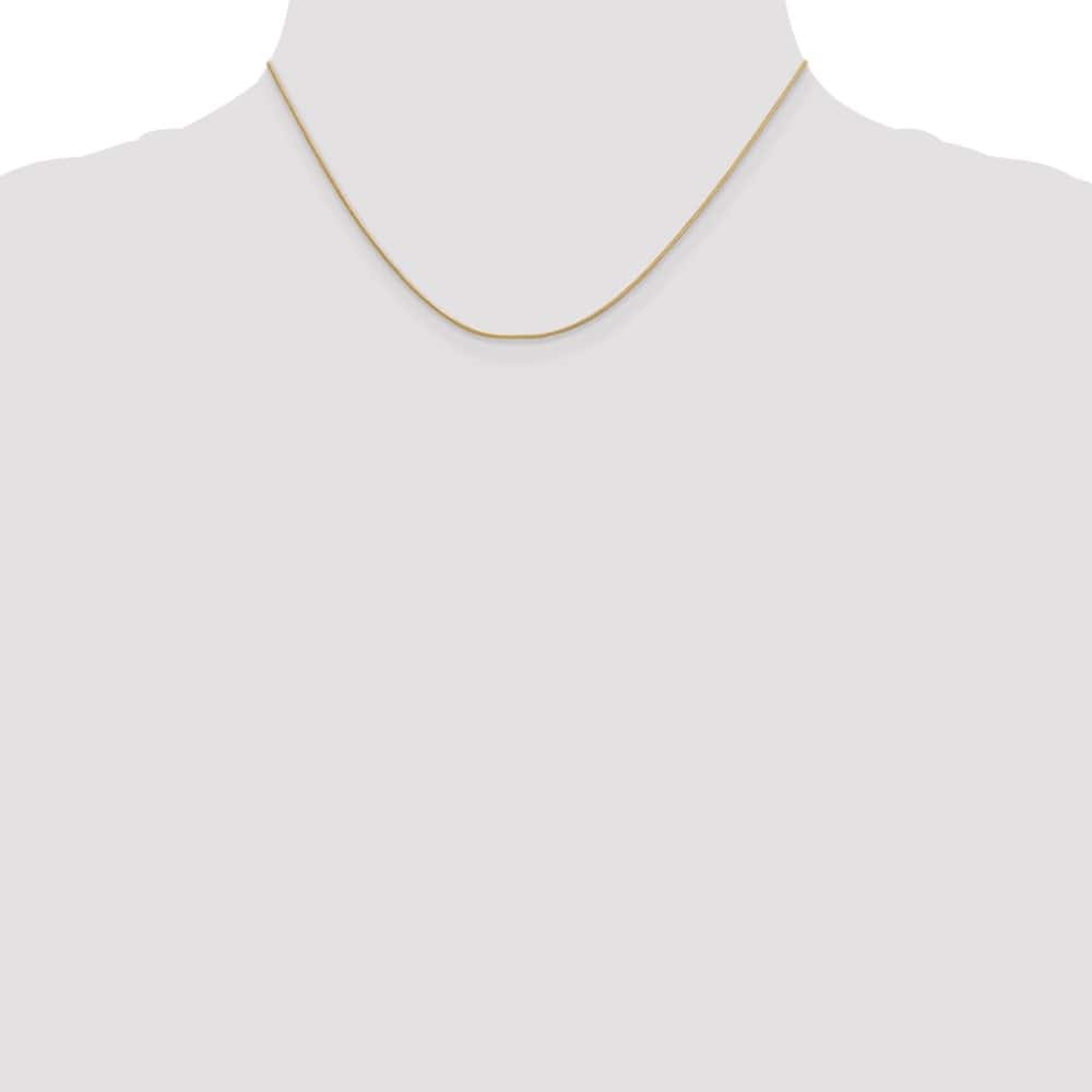 10K Yellow Gold .9mm Round Snake Chain Size 16