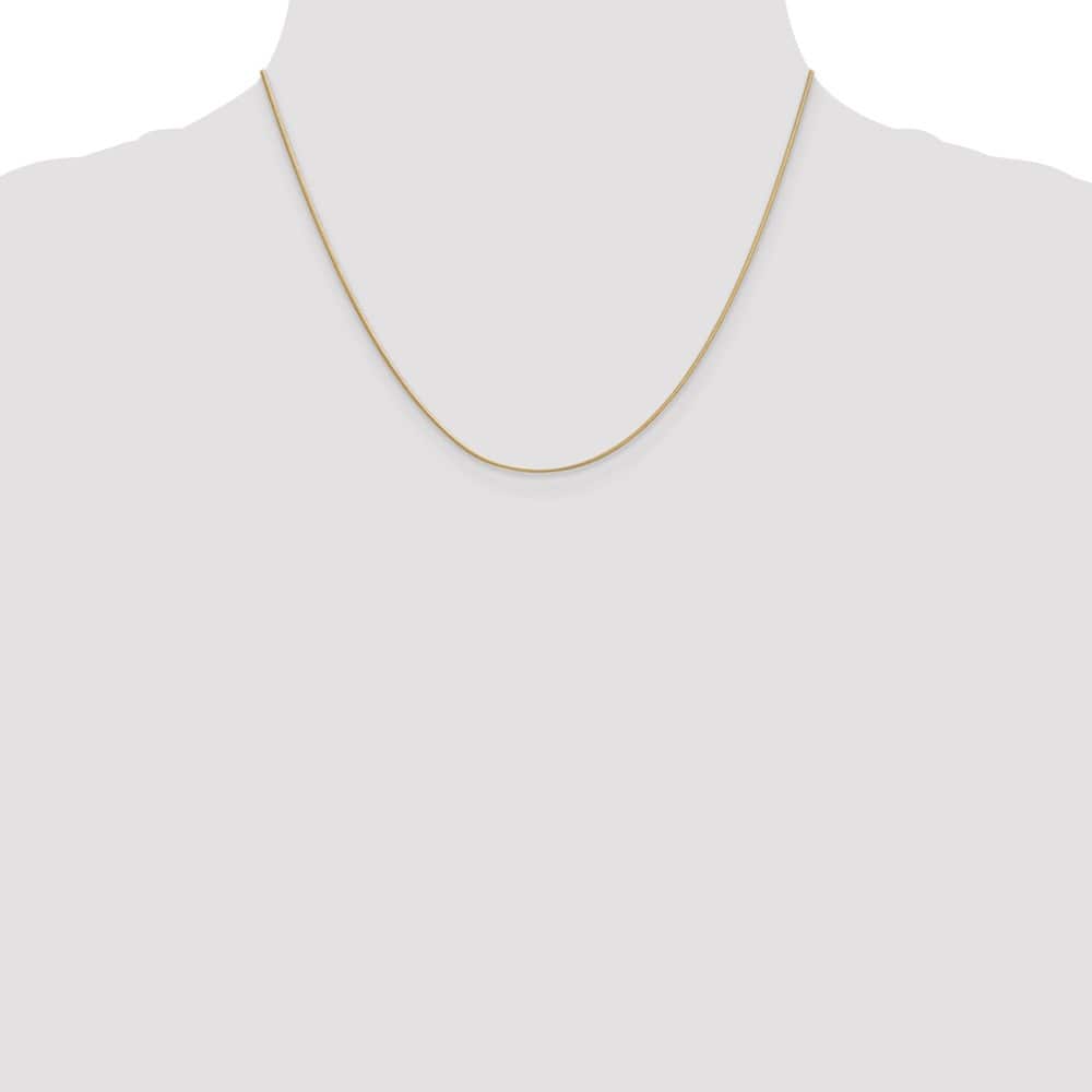 10K Yellow Gold .9mm Round Snake Chain Size 18