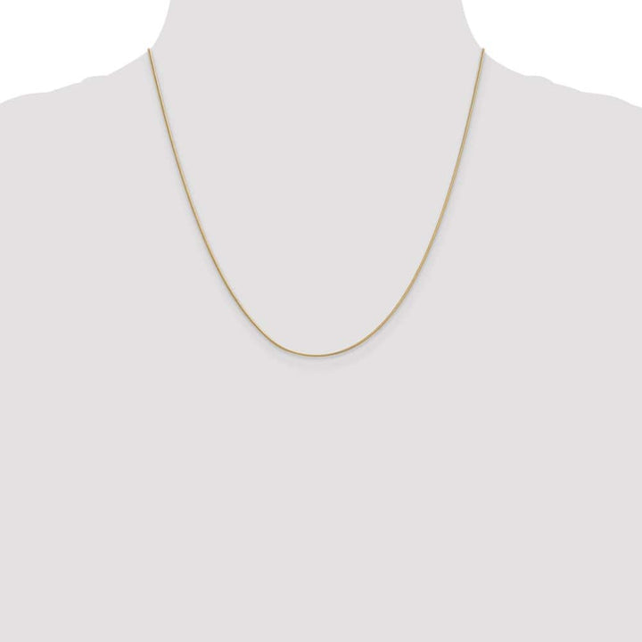 10K Yellow Gold .9mm Round Snake Chain Size 20