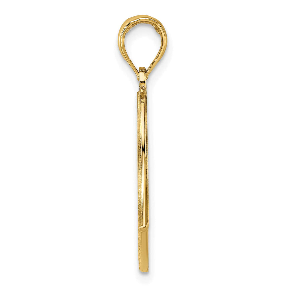 10K Yellow Gold American Flag Charm, Large