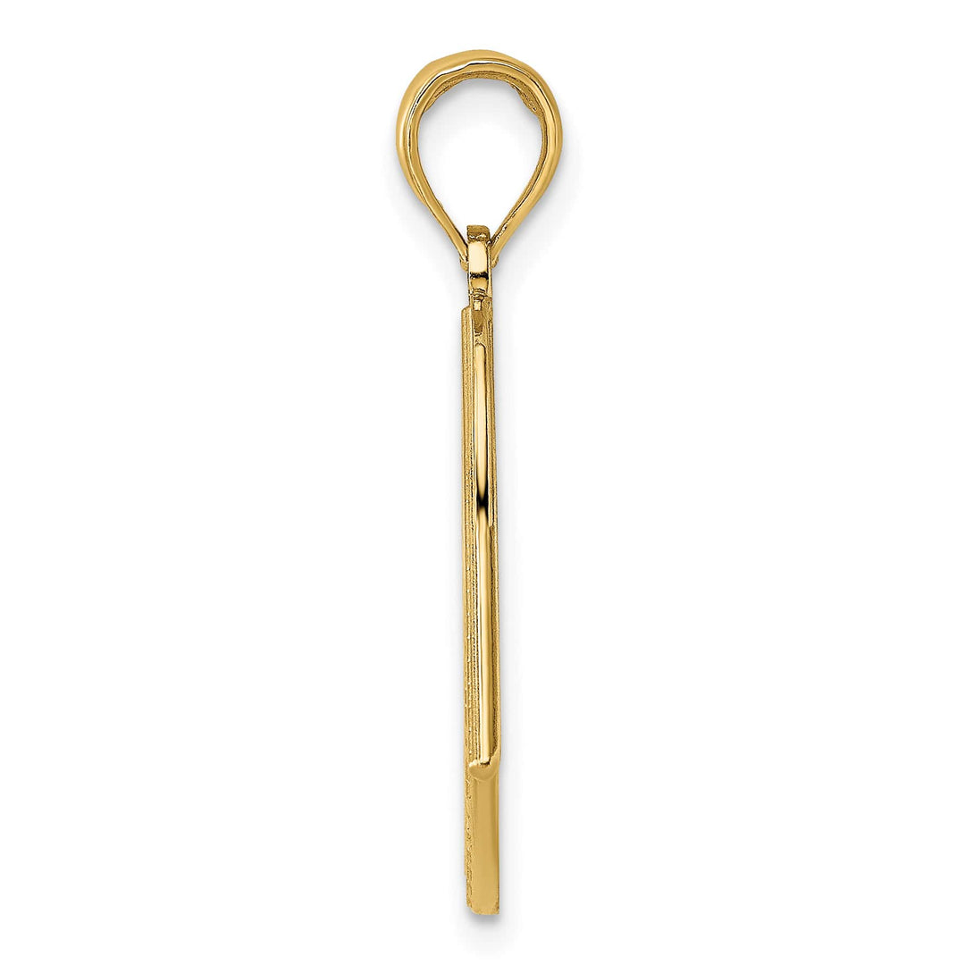 10K Yellow Gold American Flag Charm, Large