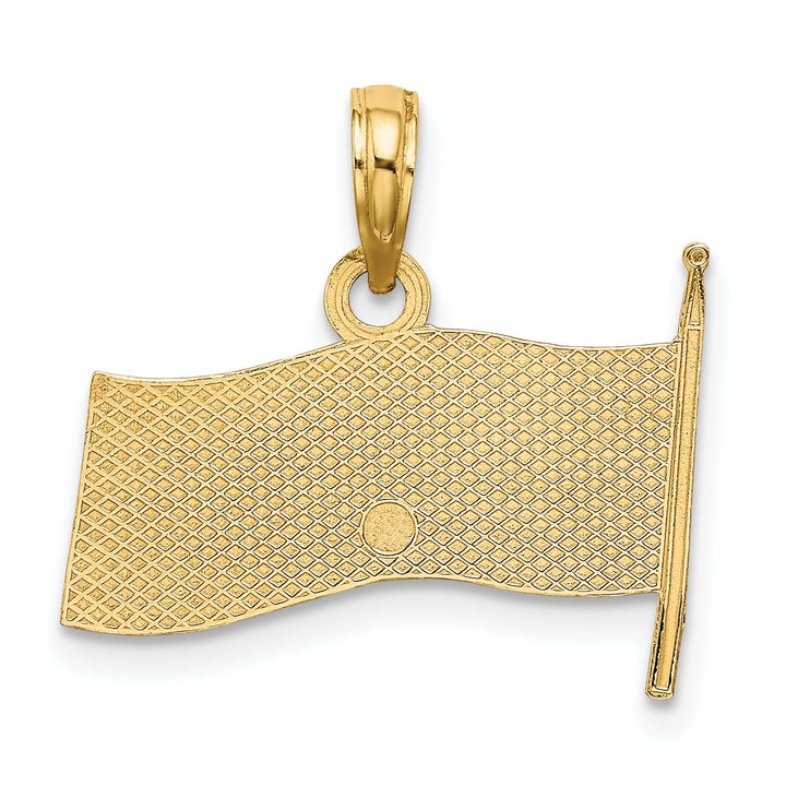 10K Yellow Gold American Flag Charm, Small