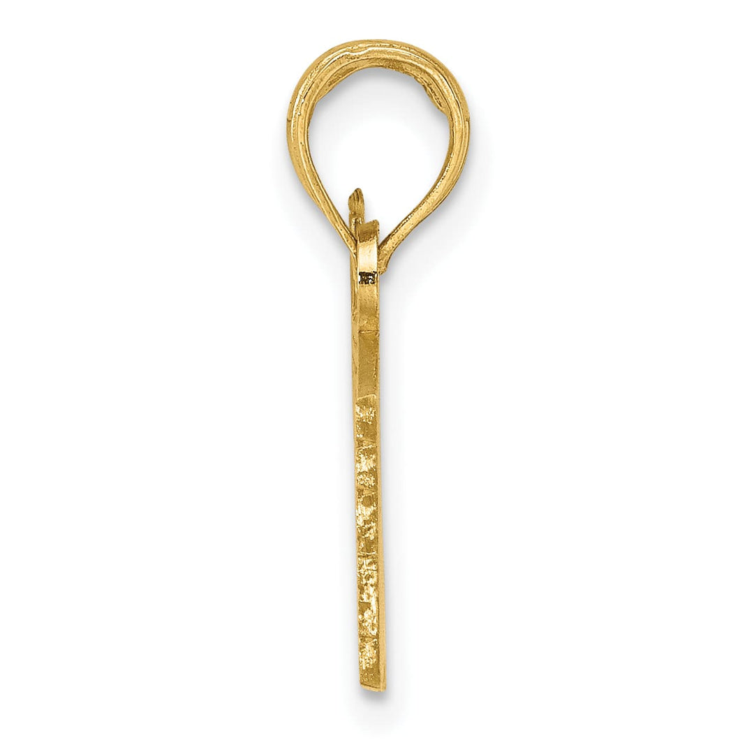 10K Yellow Gold American Flag Charm, Small