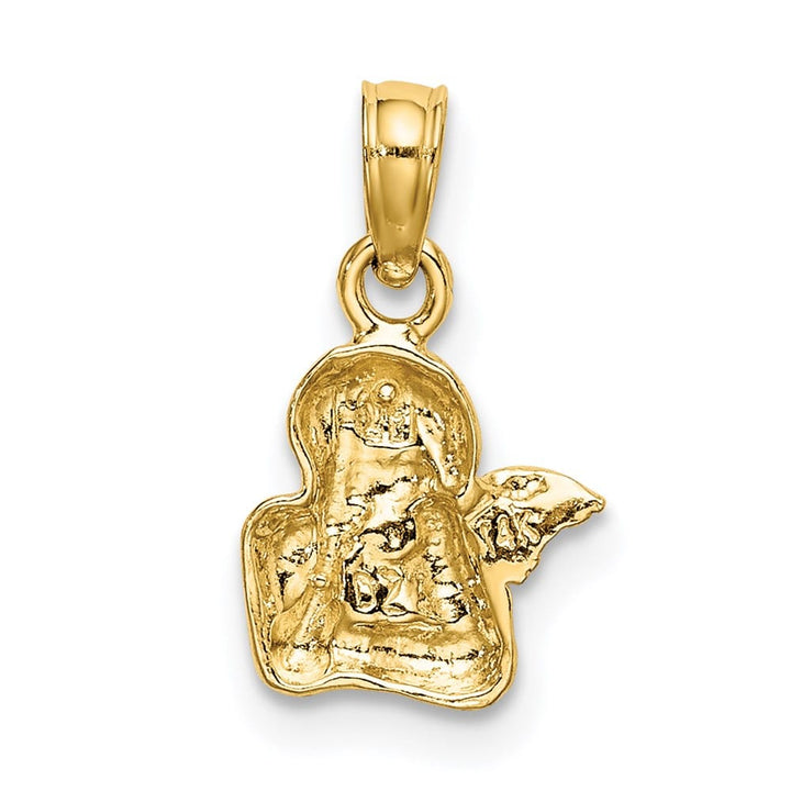 10K Yellow Gold Angel Resting On Elbow Charm