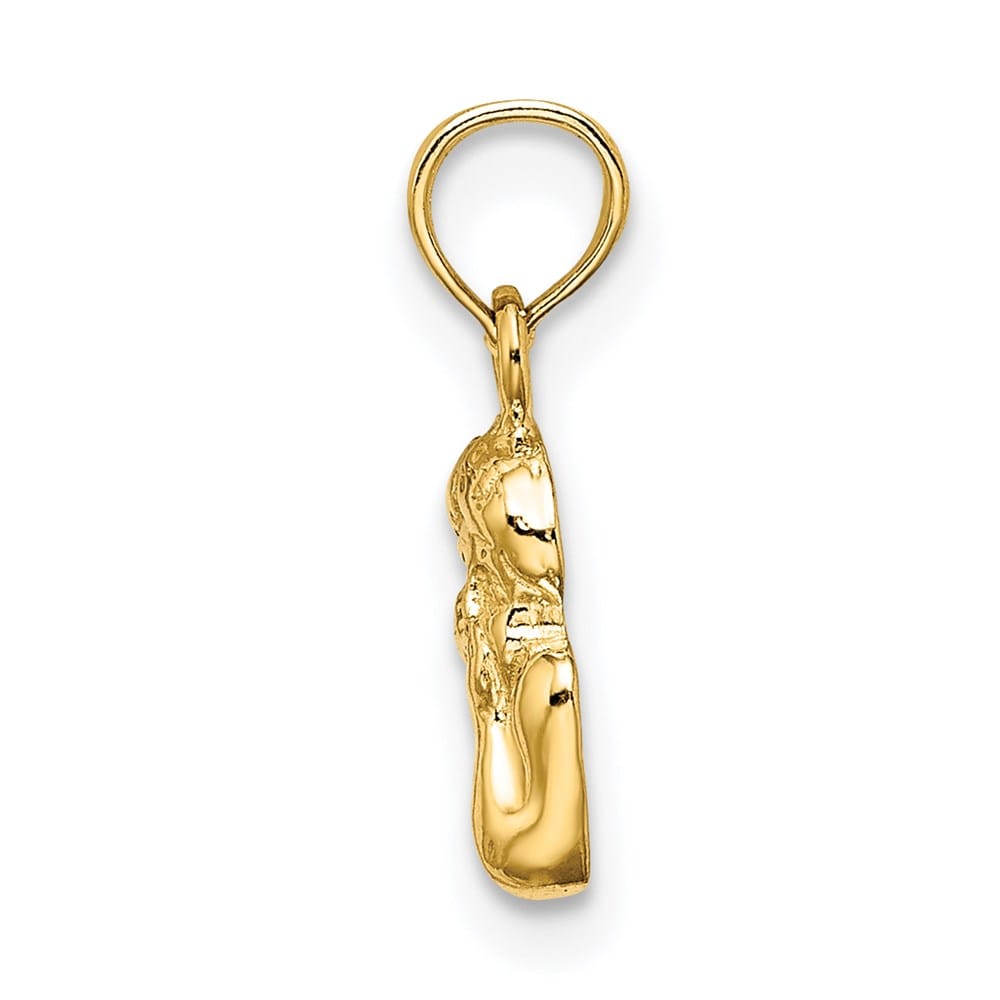 10K Yellow Gold Angel Resting On Elbow Charm