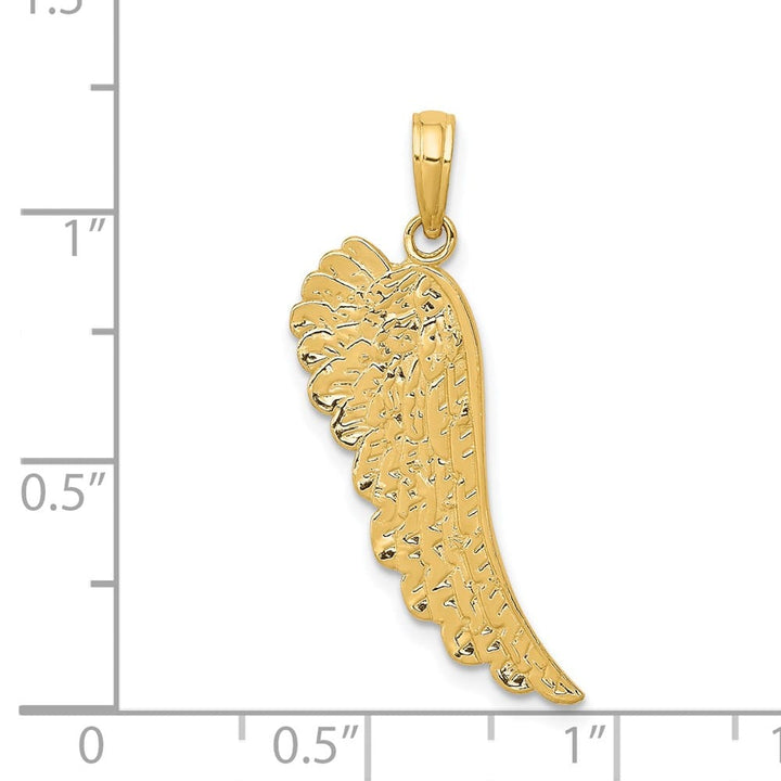 10K Yellow Gold Angel Wing Pendant