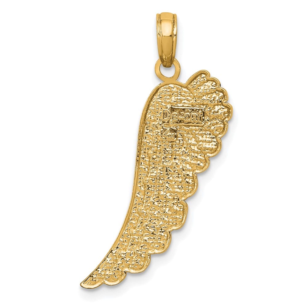 10K Yellow Gold Angel Wing Pendant