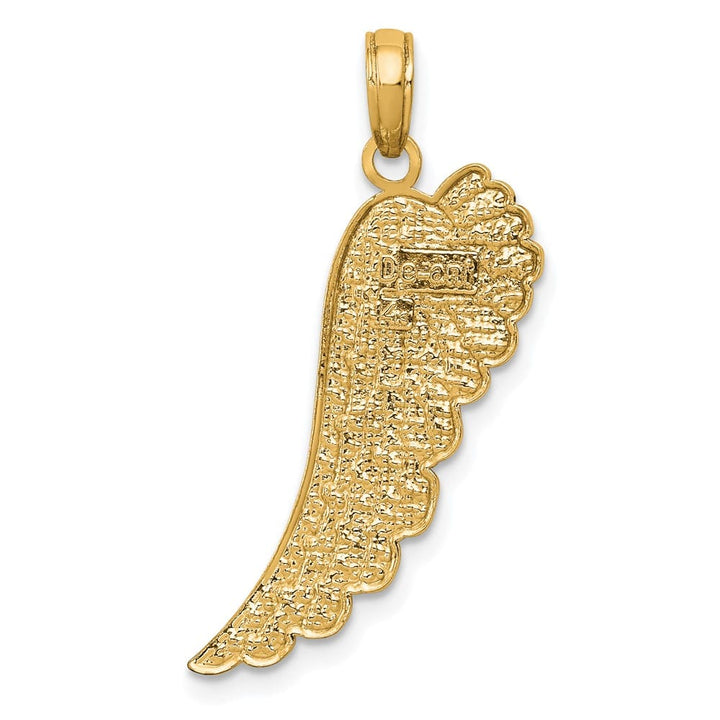 10K Yellow Gold Angel Wing Pendant