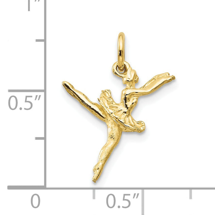 10K Yellow Gold Ballerina Charm, Small