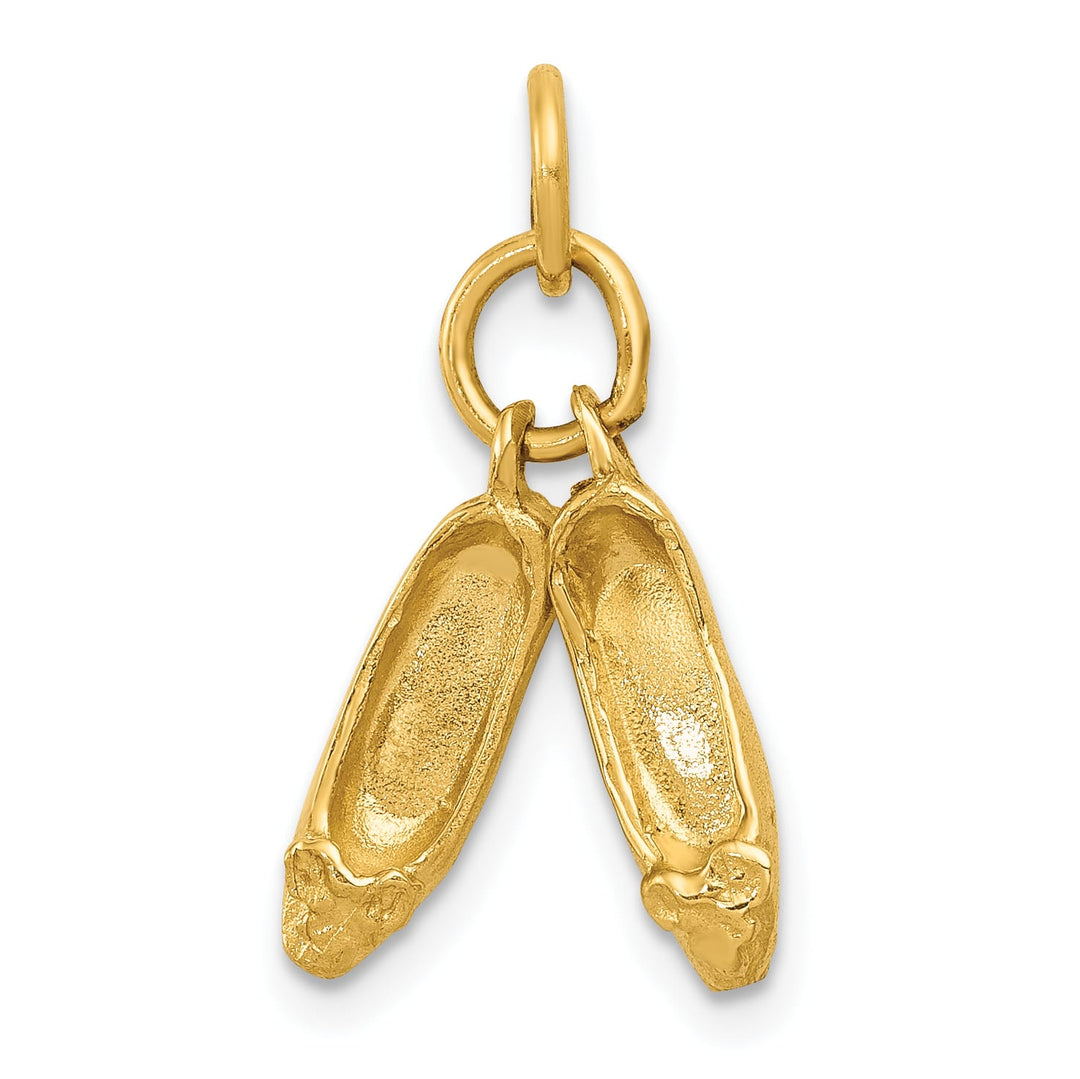 10K Yellow Gold Ballet Slippers Charm