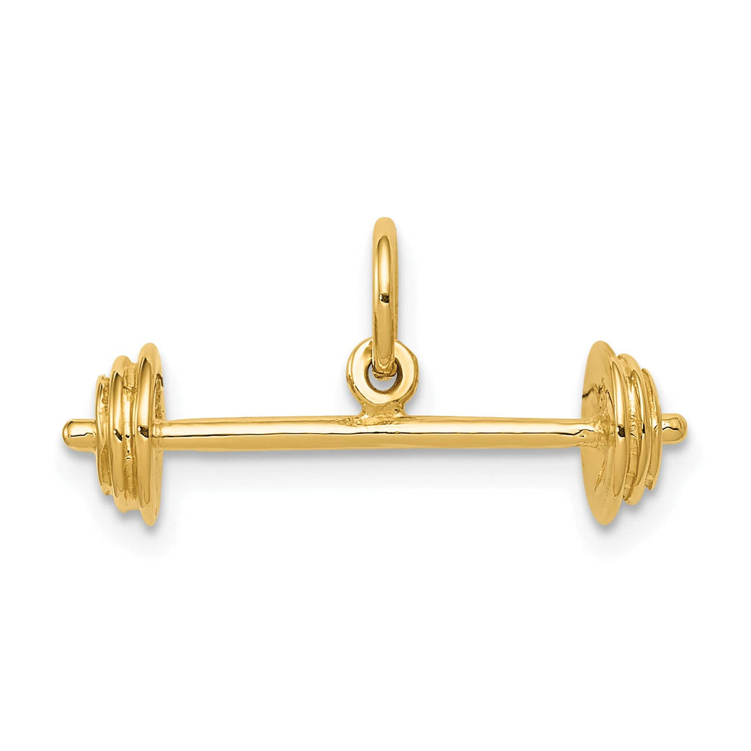 10K Yellow Gold Barbell Charm
