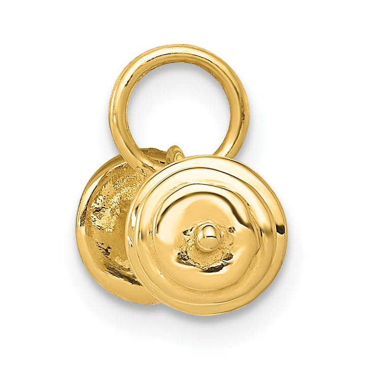 10K Yellow Gold Barbell Charm