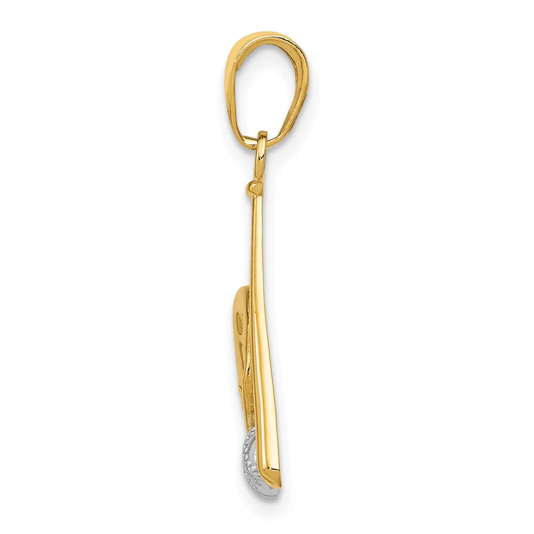10K Yellow Gold Baseball/Bat/Glove Pendant