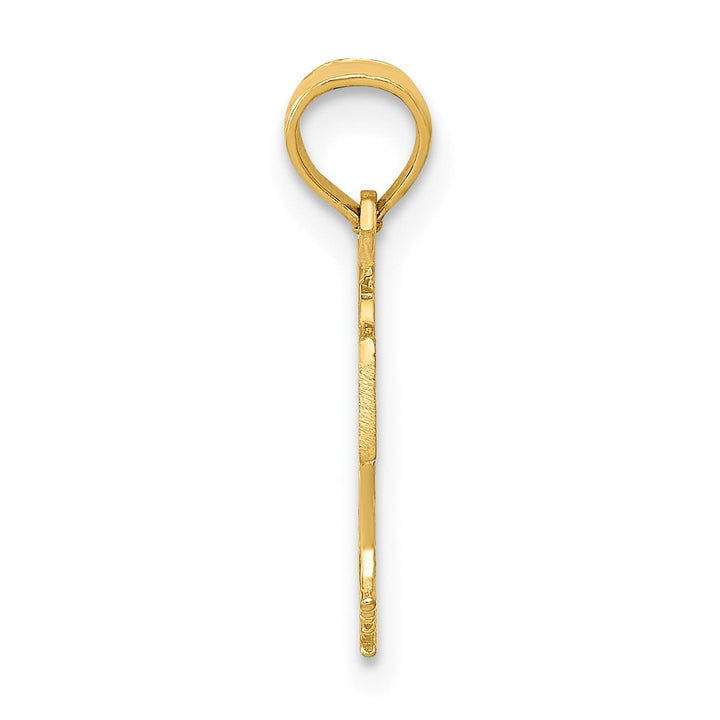 10K Yellow Gold Basketball in Net Pendant