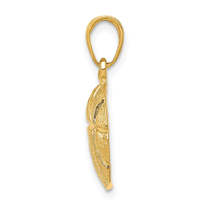 10K Yellow Gold Basketball Pendant, 23mm