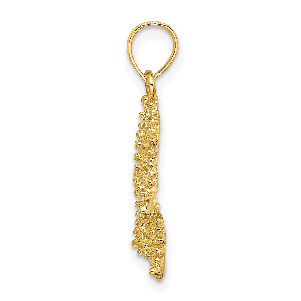 10K Yellow Gold Beaded Starfish Charm