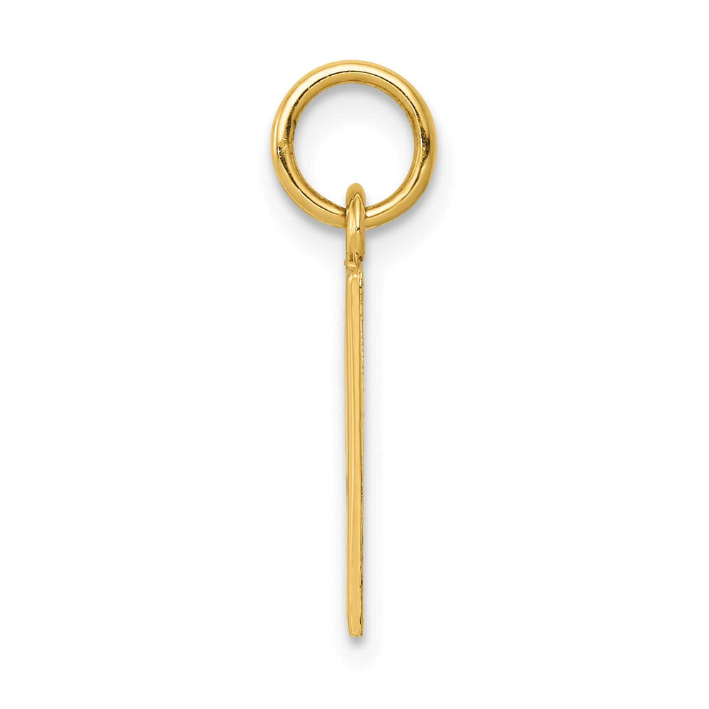 10K Yellow Gold Black Enameled Ace of Spades Card Charm