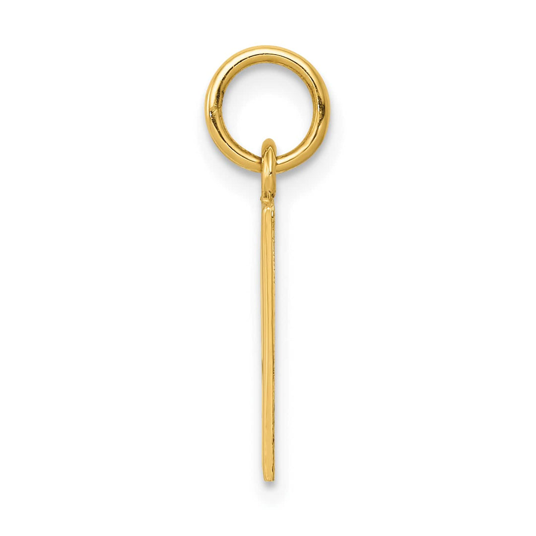 10K Yellow Gold Black Enameled Ace of Spades Card Charm