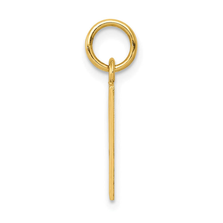 10K Yellow Gold Black Enameled Ace of Spades Card Charm